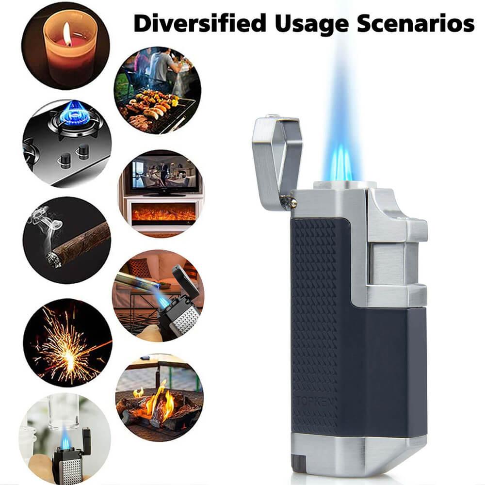 Adjustable Triple Jet Flame Torch Lighter